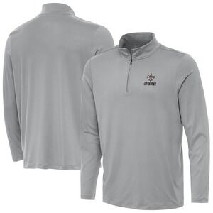 New Orleans Saints Antigua Mens Quarter Zip Pullover Long Sleeve Shirt